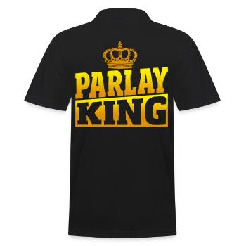 Parlay King Sportwetten Parlay Picks Sportzocker - Männer Poloshirt - Schwarz - Hinten - Kai (181cm)