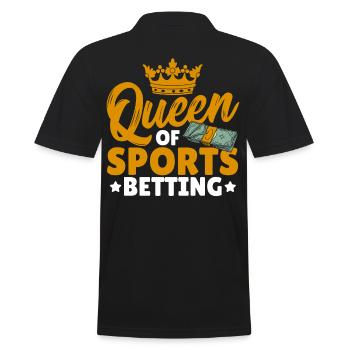 Königin der Sportwetten Sport besser Parlay Picks - Männer Poloshirt - Schwarz - Hinten - Kai (181cm)
