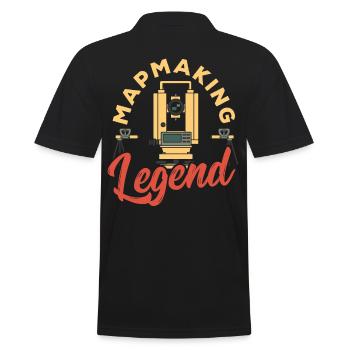 Vermessungswesen Kartenerstellung Legende - Männer Poloshirt - Schwarz - Hinten - Kai (181cm)
