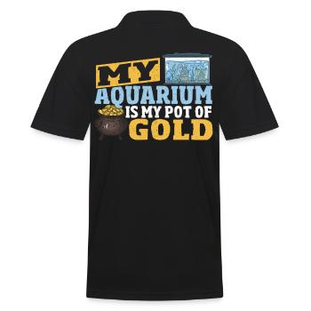 Aquarium Owner Aquarium Fishkeeper - Men's Polo Shirt - black - Back - Kai (181cm)