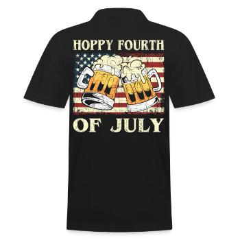 USA Chope de bière brasserie bière artisanale américaine - Polo Homme - noir - Dos - Kai (181cm)