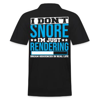 Animate Cartoonist Funny Shirts for 3D Animators/ - Men's Polo Shirt - black - Back - Kai (181cm)