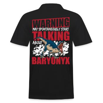 Dino Lover Prehistoric Baryonyx - Men's Polo Shirt - black - Back - Kai (181cm)