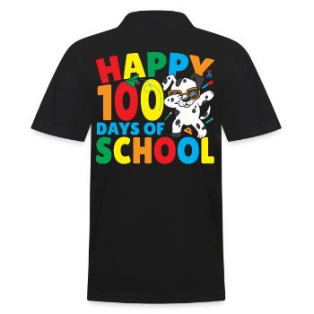 Joyeux 100 jours d’école 100e jour Dalmatiens - Polo Homme - noir - Dos - Kai (181cm)