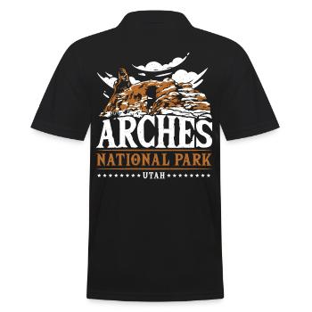 Arch Wilderness Wandern Arches National Park - Männer Poloshirt - Schwarz - Hinten - Kai (181cm)