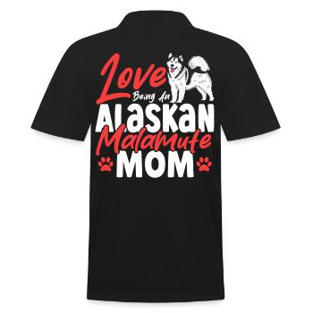 Hundehalter Alaskan Malamute Rasse Alaskan - Männer Poloshirt - Schwarz - Hinten - Kai (181cm)