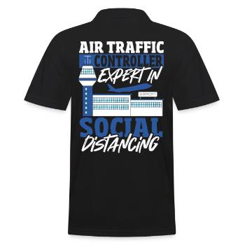 Radar Avion Aéroport Contrôleur De La Circulation Aérienne Uniforme - Polo Homme - noir - Dos - Kai (181cm)
