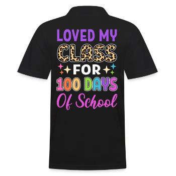 J’ai adoré ma classe pendant 100 jours d’école - Polo Homme - noir - Dos - Kai (181cm)