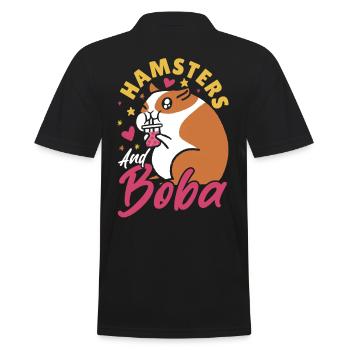 Guinea Pig Bubble Tea Animal - Men's Polo Shirt - black - Back - Kai (181cm)