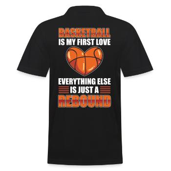 Basketballspieler Bballtrainer Fan Baller Sport - Männer Poloshirt - Schwarz - Hinten - Kai (181cm)