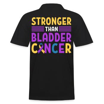 Boucle du cancer de la vessie survivant - Polo Homme - noir - Dos - Kai (181cm)