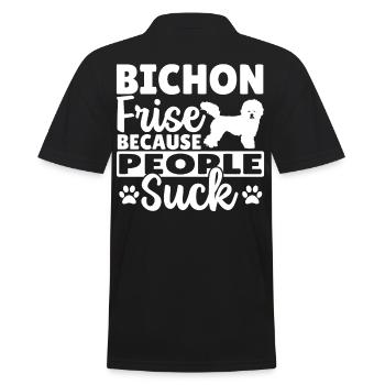 Bichon Frise Hund Hundeliebhaber Bichon Frise - Männer Poloshirt - Schwarz - Hinten - Kai (181cm)