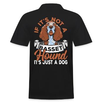 Hundeliebhaber Basset Hound Hundeduft Hound - Männer Poloshirt - Schwarz - Hinten - Kai (181cm)