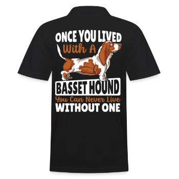 Tierliebhaber Dufthund Hundeliebhaber Basset Queen - Männer Poloshirt - Schwarz - Hinten - Kai (181cm)