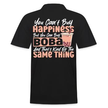 Oolong Tee Tee Latte Boba Tee - Männer Poloshirt - Schwarz - Hinten - Kai (181cm)