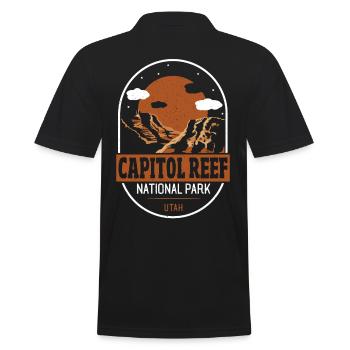 Natur Camping Wandern Capitol Reef National Park - Männer Poloshirt - Schwarz - Hinten - Kai (181cm)