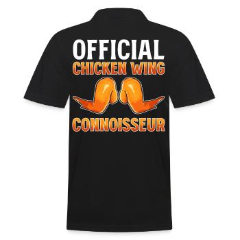 Chicken-Wings Fast Food BBQ Chef Chicken Wing - Men's Polo Shirt - black - Back - Kai (181cm)