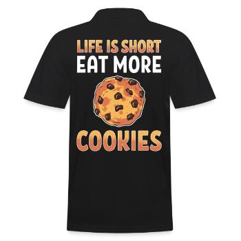 Bäckerei Plätzchen Kostüm Chocolate Chip Lovers - Männer Poloshirt - Schwarz - Hinten - Kai (181cm)
