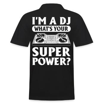 Beatmaker House Music Dj Relax the DJ Is Here - Männer Poloshirt - Schwarz - Hinten - Kai (181cm)