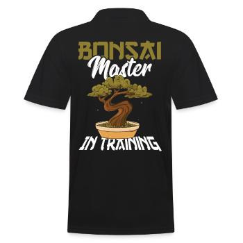 Japanische Kultur Miniatur-Pflanzen Gartenarbeit - Männer Poloshirt - Schwarz - Hinten - Kai (181cm)