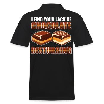 Schokoriegel Junk Food Sugar Chocolate Buddies - Männer Poloshirt - Schwarz - Hinten - Kai (181cm)