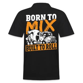 Concrete Mixer Cement Mixer Truck Cement Mixer - Men's Polo Shirt - black - Back - Kai (181cm)