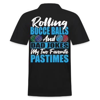 Boccia Boccia Kunst Bocci Boccia für Senioren - Männer Poloshirt - Schwarz - Hinten - Kai (181cm)
