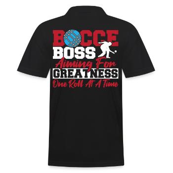 Boccia Bocce Champion Bowls Bocce Equipment - Men's Polo Shirt - black - Back - Kai (181cm)