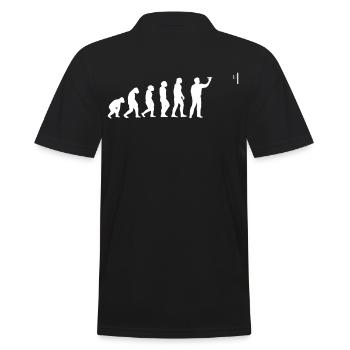 Dart Lover Dart-Throwing Dart League Evolution - Men's Polo Shirt - black - Back - Kai (181cm)
