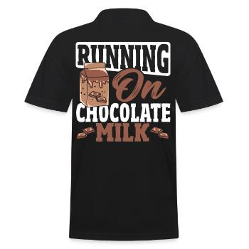 Double Choc Cocoa Drink Milchschokolade Milch - Männer Poloshirt - Schwarz - Hinten - Kai (181cm)