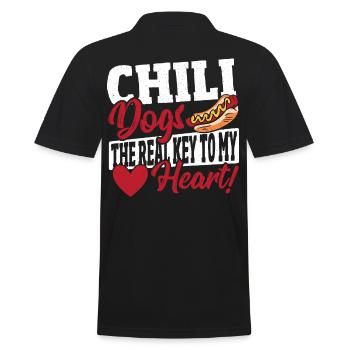 Les chiens au chili adorent le chien au chili de la Saint-Valentin - Polo Homme - noir - Dos - Kai (181cm)