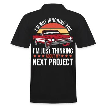 Garage Car Restoration Car Lover Car Detailer - Men's Polo Shirt - black - Back - Kai (181cm)
