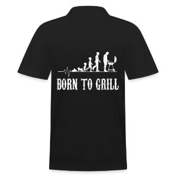 Baby child evolution crickets birth heart gift - Men's Polo Shirt - black - Back - Kai (181cm)