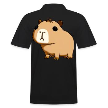 capybara - Männer Poloshirt - Schwarz - Hinten - Kai (181cm)