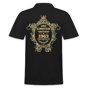 1963 - Men's Polo Shirt - black - Back - Kai (181cm)