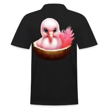 Flamant rose de noix de - Polo Homme - noir - Dos - Kai (181cm)