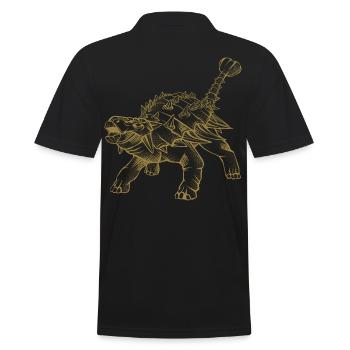 Ankylosaurus - Men's Polo Shirt - black - Back - Kai (181cm)
