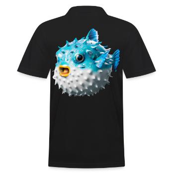 Poisson-globe gonflé - Polo Homme - noir - Dos - Kai (181cm)