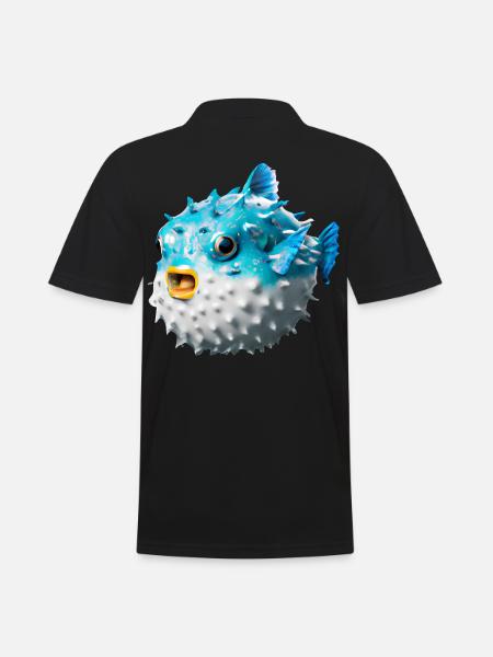 Poisson-globe gonflé - Polo Homme - noir