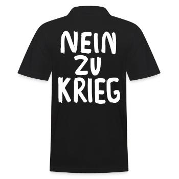 NON À LA GUERRE - OUI LA PAIX - Polo Homme - noir - Dos - Kai (181cm)