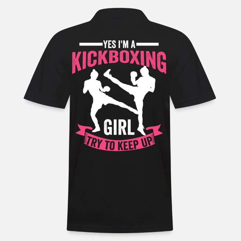 Kickboxen Mädchen Geschenk - Männer Poloshirt - Schwarz
