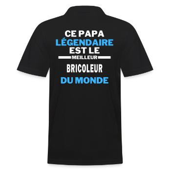 ce papa légendaire est le Meilleur BRICOLEUR monde - Polo Homme - noir - Dos - Kai (181cm)