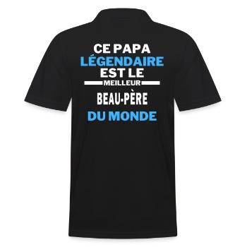 papa légendaire est le Meilleur BEAU PÈRE du monde - Polo Homme - noir - Dos - Kai (181cm)
