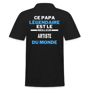 papa légendaire est le Meilleur ARTISTE du monde - Polo Homme - noir - Dos - Kai (181cm)