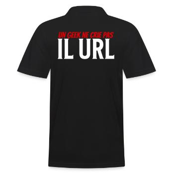 un geek ne crie pas il url - Polo Homme - noir - Dos - Kai (181cm)