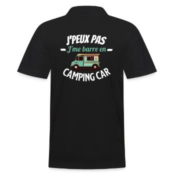 J'peux pas j'me barre en camping car - Polo Homme - noir - Dos - Kai (181cm)