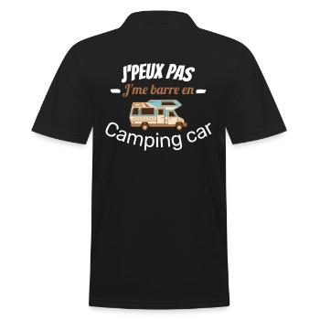 J'peux pas j'me barre en camping car - Polo Homme - noir - Dos - Kai (181cm)