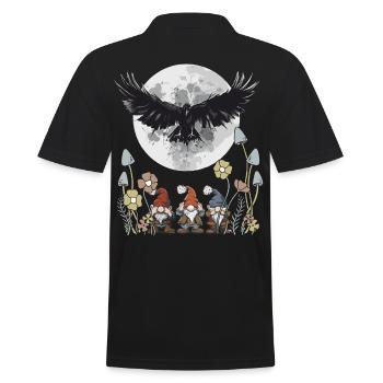 Lune Corbeau Fantaisie Conte de fées Personnage Troll Fable Enfant - Polo Homme - noir - Dos - Kai (181cm)