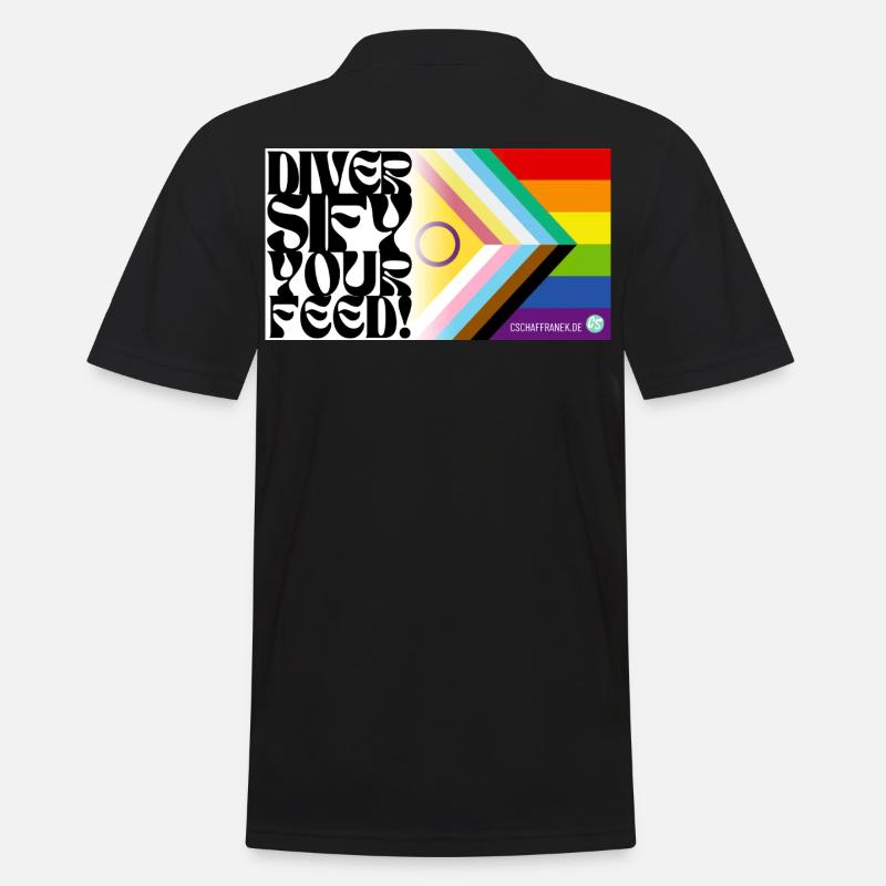 🌈♿ Pride & Disability – Inklusive Flagge - Männer Poloshirt - Schwarz
