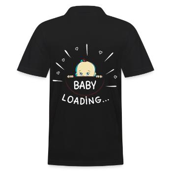 Chargement de bébé - Progéniture en mouvement - Naissance - Polo Homme - noir - Dos - Kai (181cm)